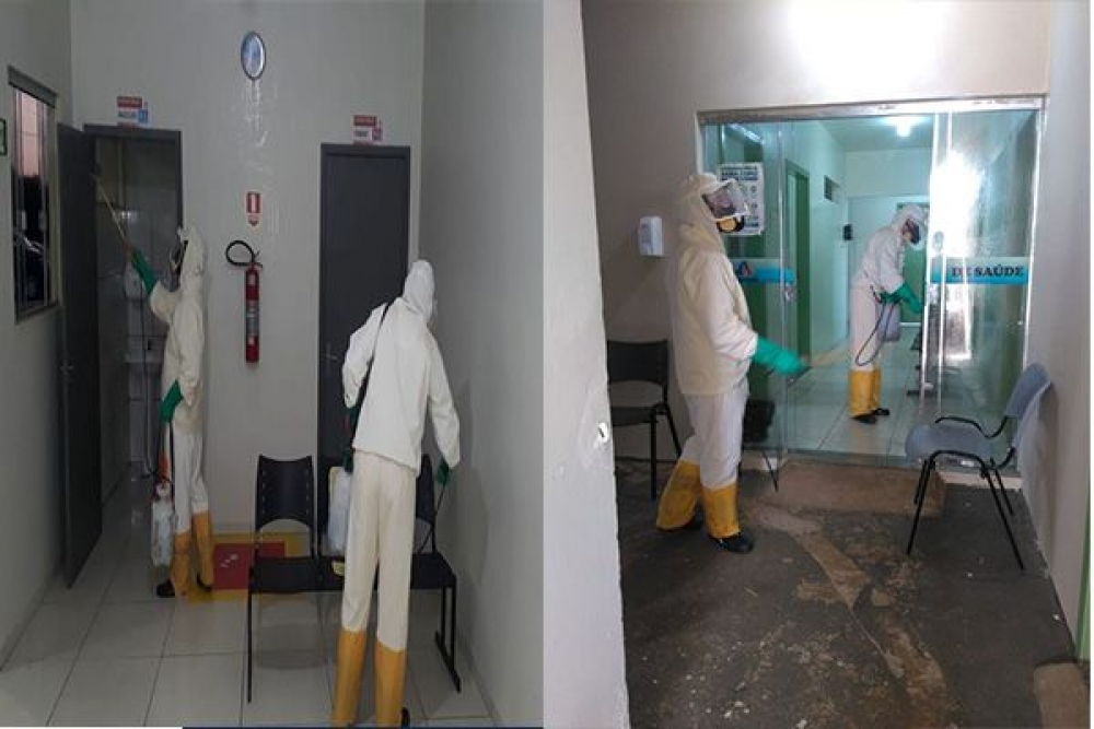 Município realiza desinfecção no Posto de Saúde e Hospital Municipal
