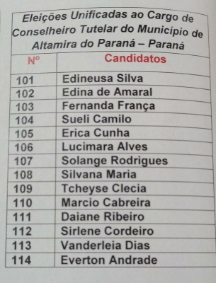 Domingo tem eleição do Conselho Tutelar em Altamira do Paraná