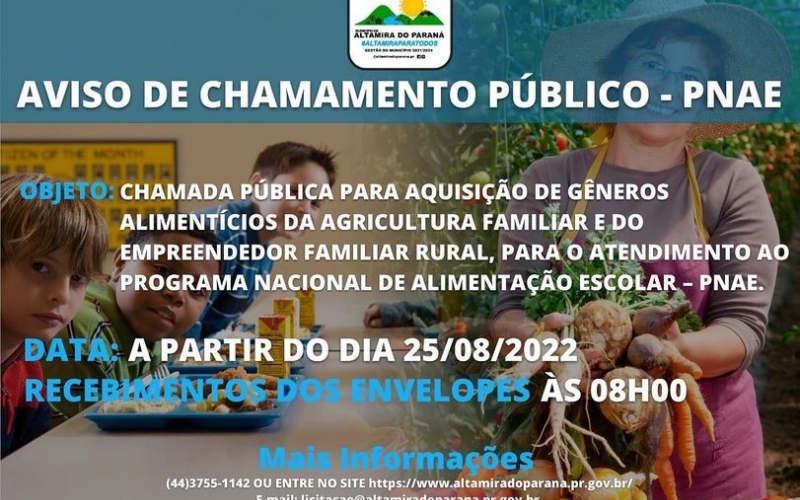 AVISO DE CHAMAMENTO PÚBLICO