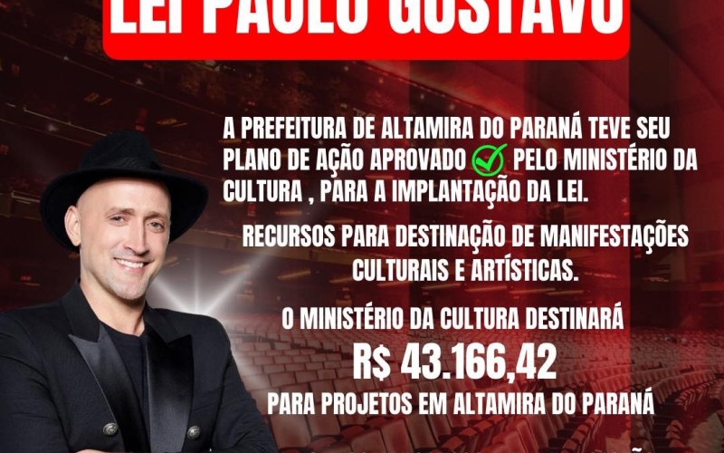 APROVADO PLANO DE AÇÃO DA LEI PAULO GUSTAVO!