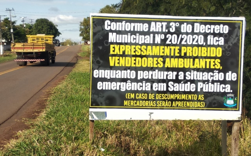 Prefeitura proíbe vendas por ambulantes em Altamira do Paraná