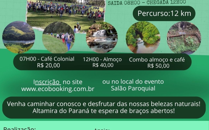 Domingo dia 22 tem Caminhada na Natureza em Altamira do Paraná 
