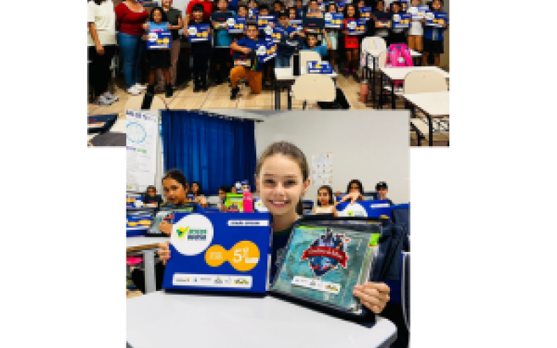 Município realizou a entrega dos materiais pedagógicos Aprova Brasil e Território da Leitura, do Programa AMOCENTRO COM MAIS IDEB