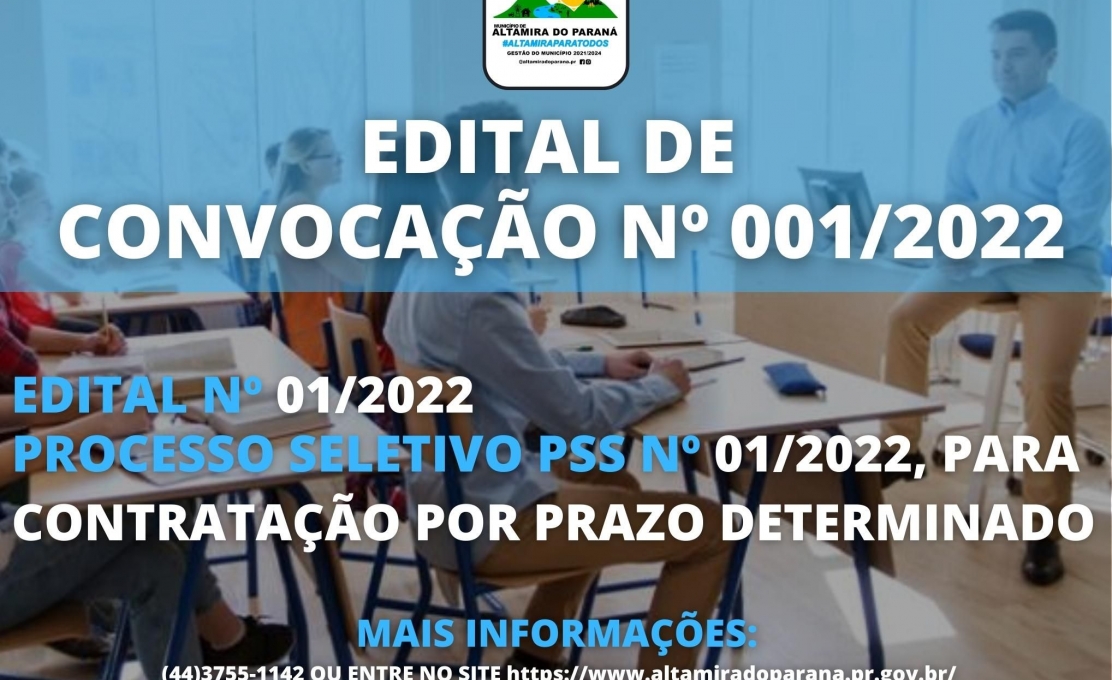 EDITAL DE  CONVOCAÇÃO Nº 001/2022