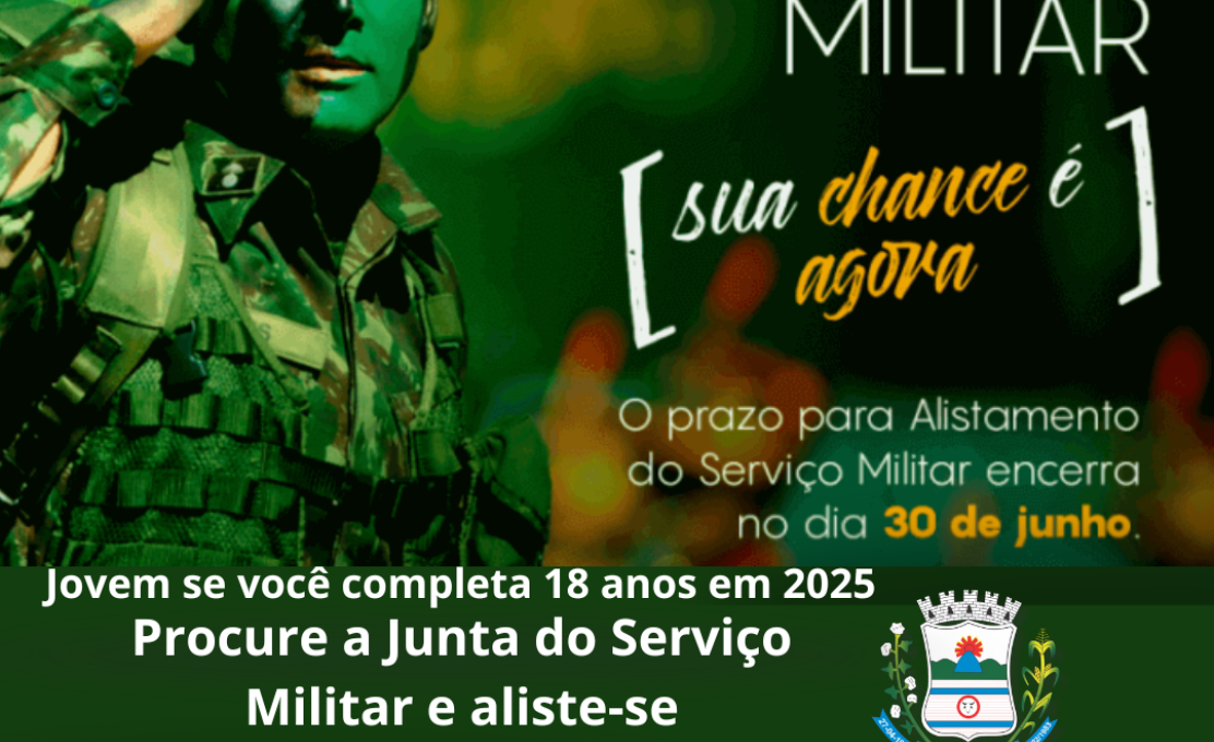Atenção jovens de Altamira do Paraná o prazo para alistamento militar é até dia 30 de junho