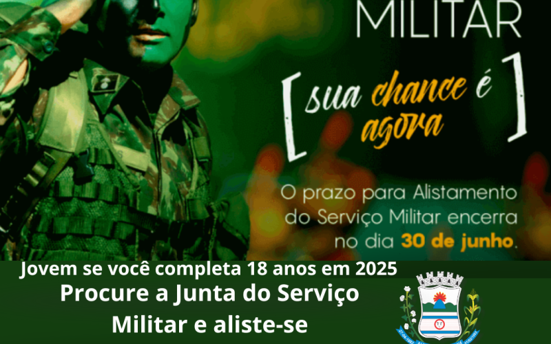 Atenção jovens de Altamira do Paraná o prazo para alistamento militar é até dia 30 de junho