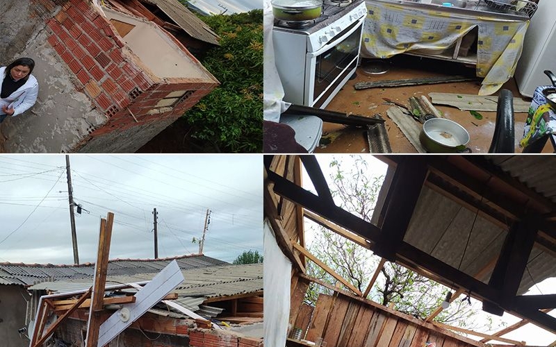 Famílias atingidas por temporal são atendidas em Altamira do Paraná